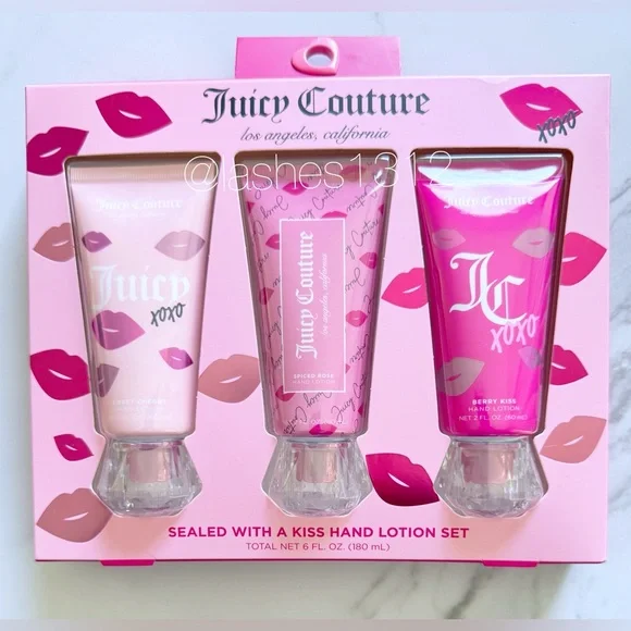 Juicy Couture Sealed With A Kiss Hand Lotion Set - Pink - Picture 1 of 2